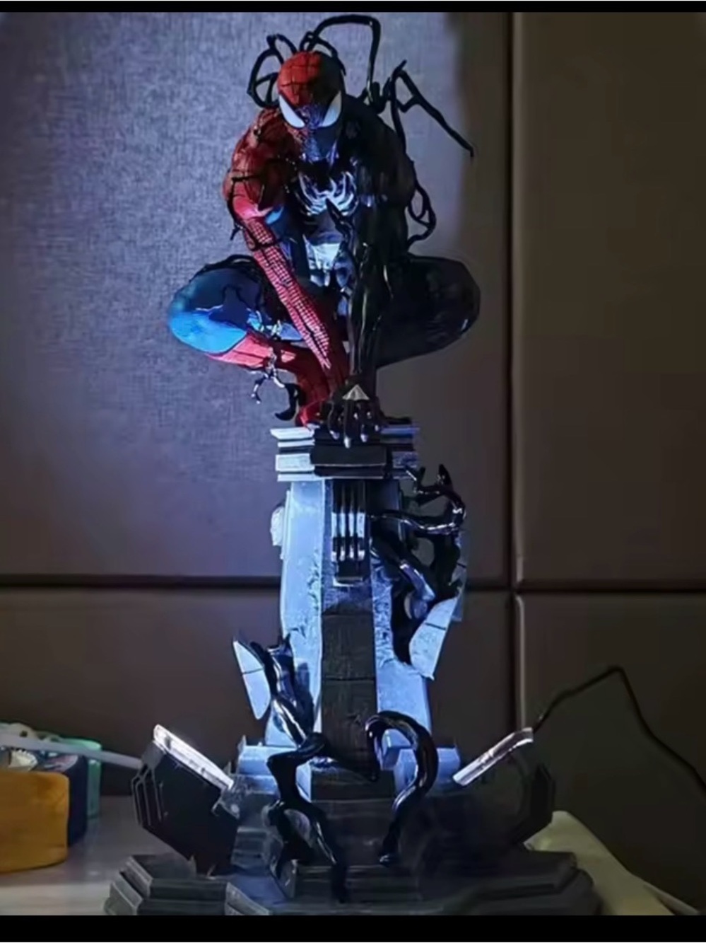 New 37.5cm Piderman Venom Symbiotic Doll Spider Man Pvc Gk Figure